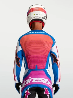 Bluza cross Alpinestars MX Techstar Maven biało-czerwono-niebieska