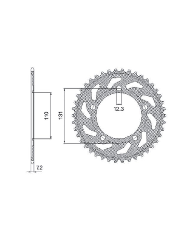 Zębatka napędzana SUNSTAR 1-4467 [45 zębów]
