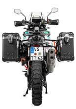 Zestaw: kufry boczne czarne "And-Black" Zega Evo + stelaże czarne Touratech KTM Super Adventure 1290 S/R (21-24) [poj.: 31+38l]