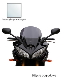 Szyba motocyklowa MRA Oryginalny kształt "O" Yamaha FZ 8 Fazer (10-15) przeźroczysta