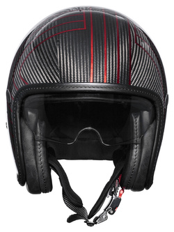 Kask otwarty Premier Vintage Platinum Edit Carbon czarno-czerwony