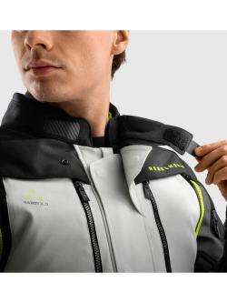 Kurtka motocyklowa tekstylna Rebelhorn Hardy 3.0 czarno-szaro-żółta
