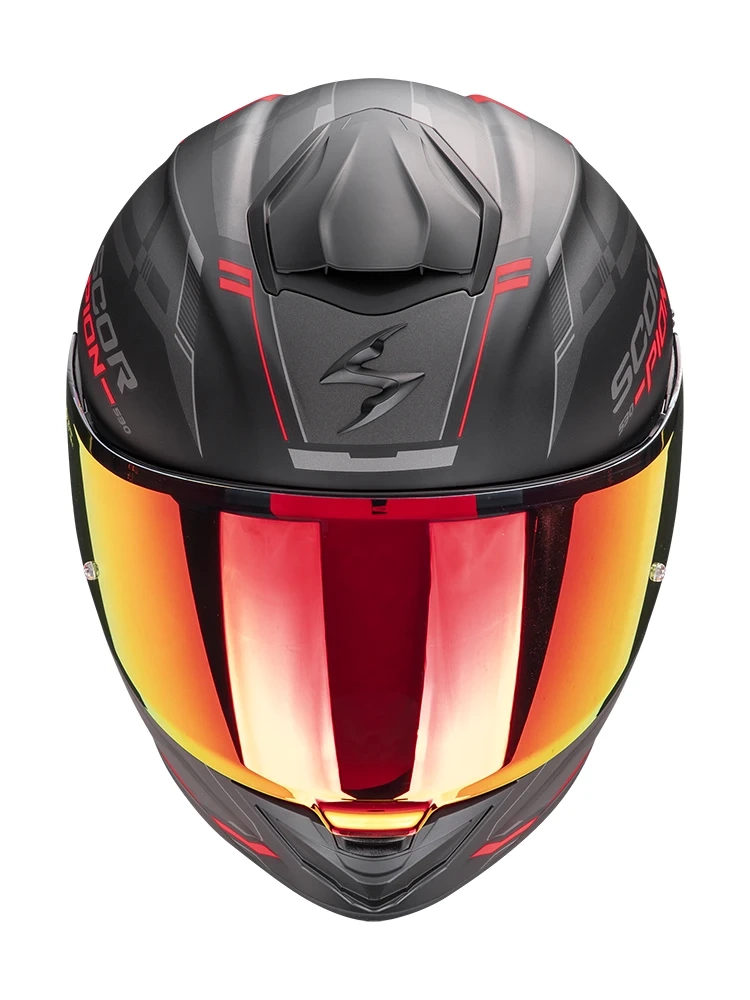 Kask integralny Scorpion EXO-530 AIR Slope czarno-czerwony matowy