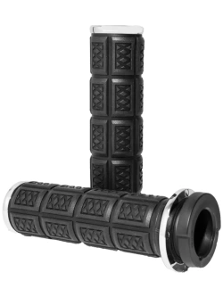 Manetki motocyklowe Kuryakyn Enygma czarno-srebrne