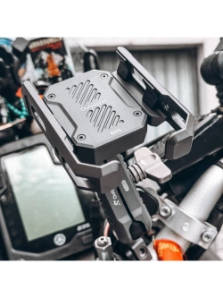 Uchwyt na telefon Outplorer P100-B regulowany z poduszką antywstrząsową [mocowany na lusterko]