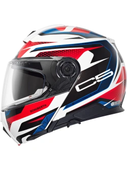 Kask szczękowy Schuberth C5 Velocity biało-czerwono-niebieski