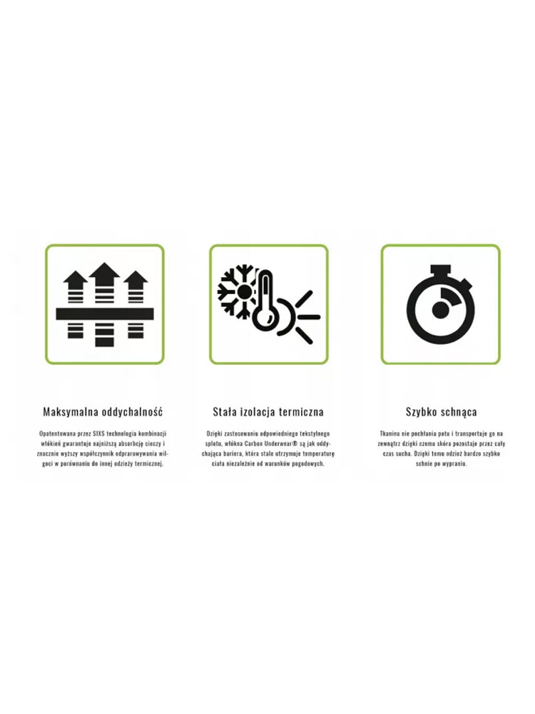 Koszulka termoaktywna z długim rękawem SIXS TS3 V2 z półgolfem, całoroczna czarno-karbonowa unisex