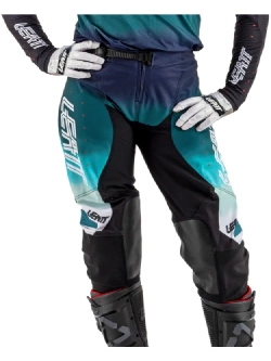 Spodnie cross damskie Leatt Moto 4.5 Marine czarno-niebiesko-białe