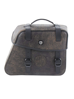 Sakwa skórzana prawa Hepco&Becker Rugged do montażu na stelażu C-Bow (pojemność: 19L) brązowa 