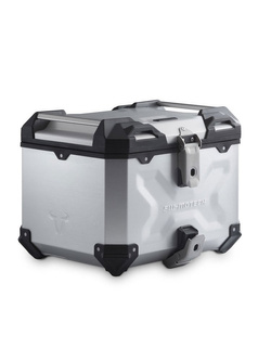 Zestaw: kufer centralny srebrny TRAX ADV + stelaż Street-rack SW-Motech BMW F 900 R / XR [19-] [pojemność: 38 L]