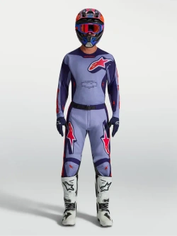 Bluza cross Alpinestars MX Racer Air Hunt fioletowo-różowa