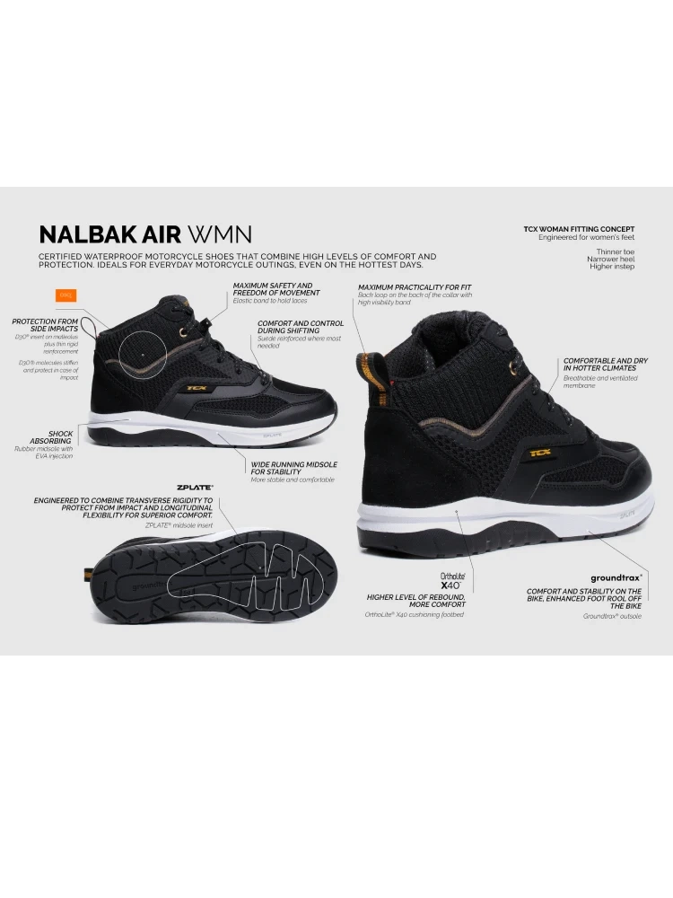 Buty motocyklowe damskie TCX Nalbak Air zielono-szare