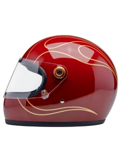 Kask integralny Biltwell Gringo S Flames czerwono-złoty