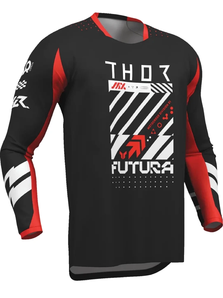 Bluza enduro Thor Launchmode Futura czarno-czerwona