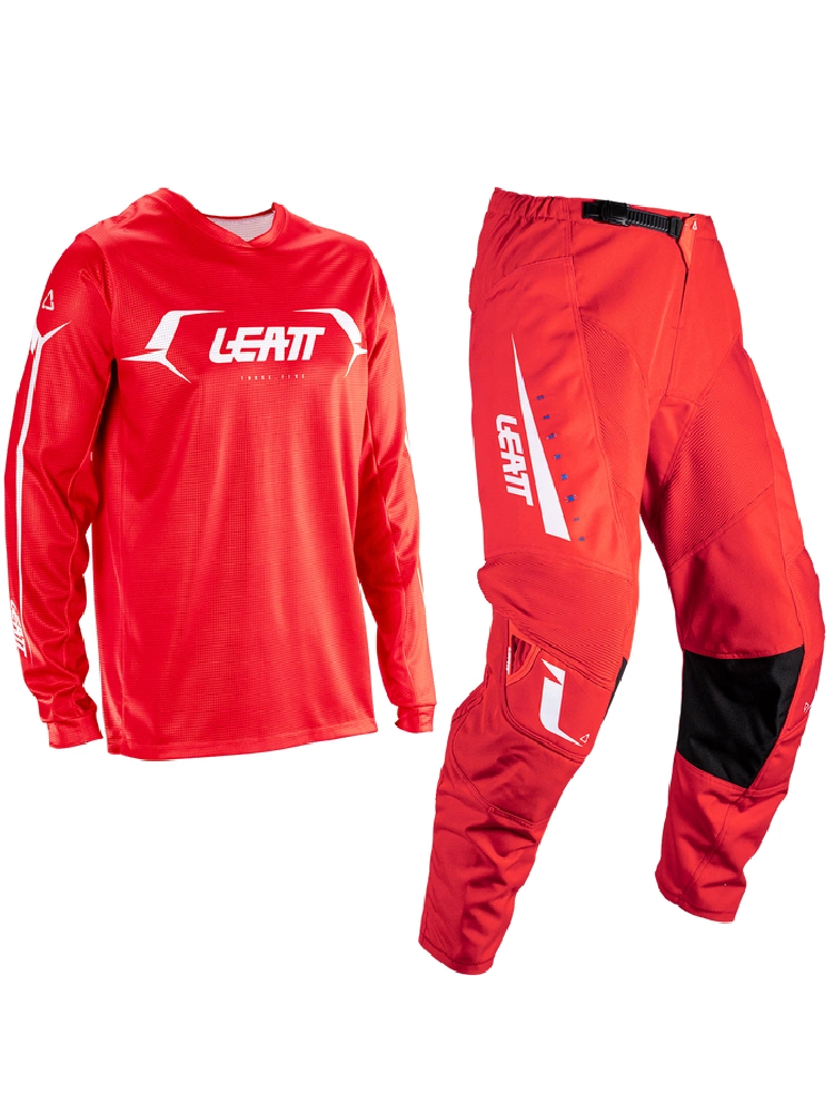 Zestaw offroadowy dziecięcy: bluza i spodnie Leatt Moto 3.5 Junior/ Mini czerwony