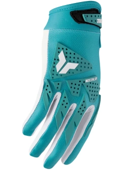 Rękawice cross damskie Thor Launchmode XP biało-niebieskie