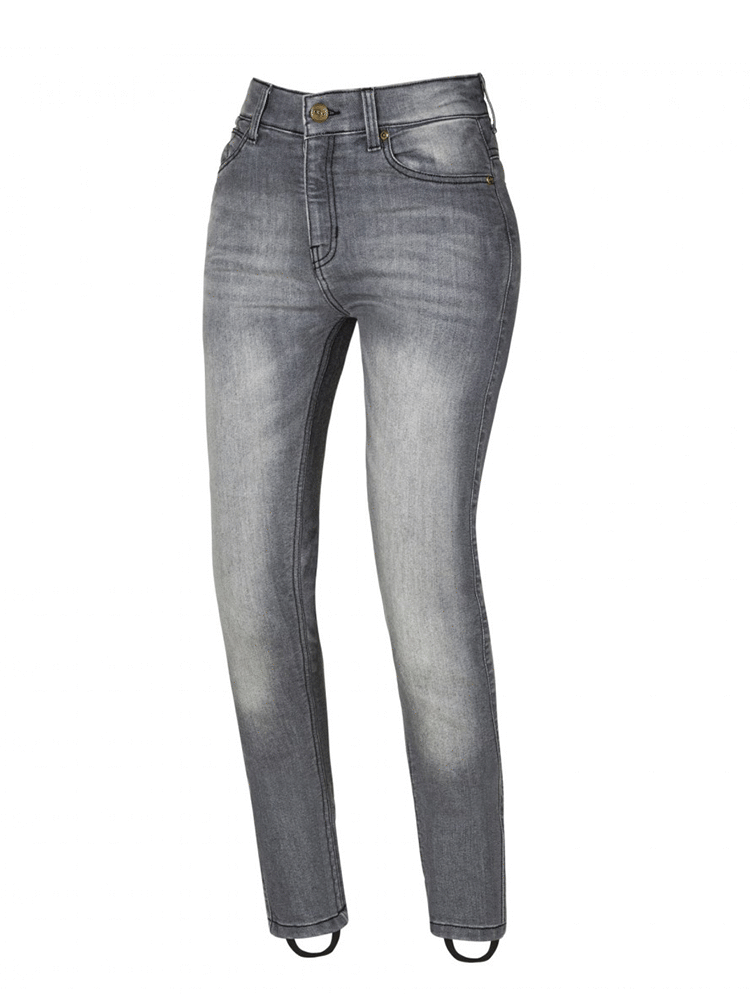 Jeansy motocyklowe damskie Seca Trinity Cor szare