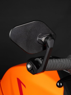 Uniwersalne lusterko motocyklowe GILLES Stratos na koniec kierownicy aluminiowe czarne