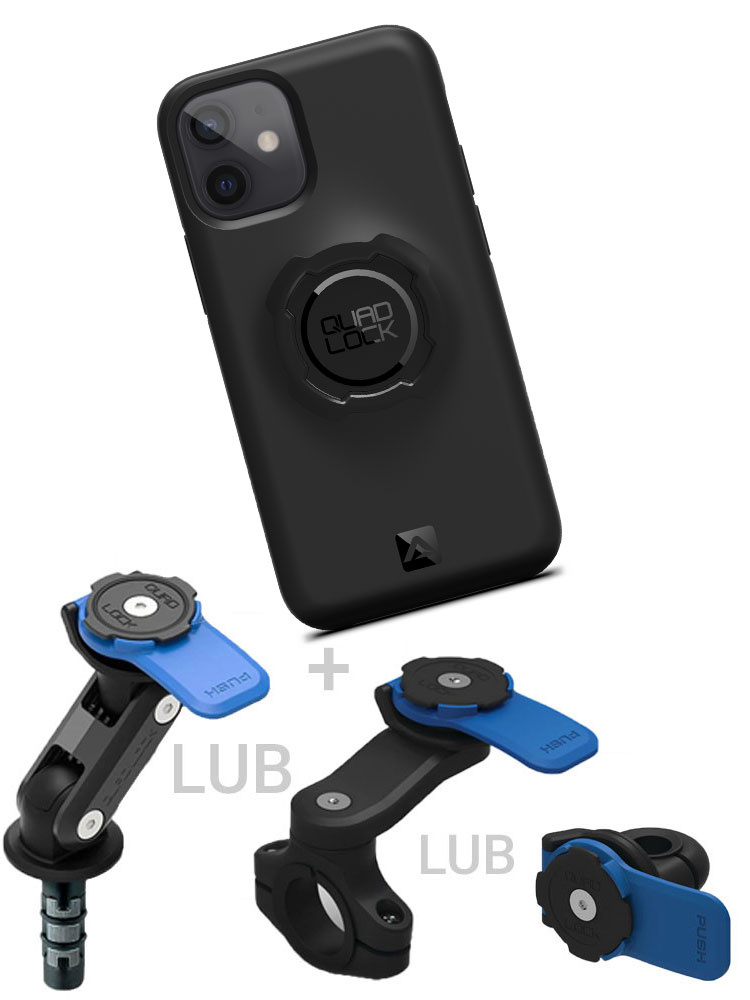 Zestaw na motocykl: etui na telefon iPhone 12 mini + mocowanie Quad Lock
