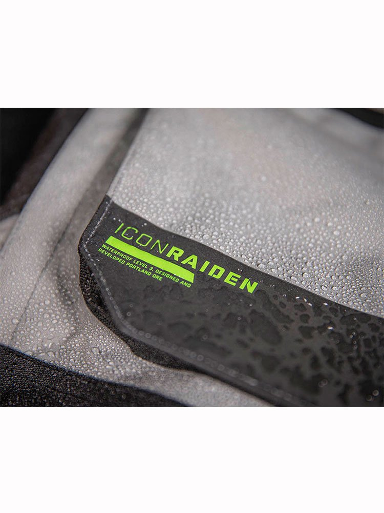 Spodnie motocyklowe Icon Raiden wodoodporne fluo