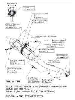 Tłumik motocyklowy LeoVince LV ONE EVO Suzuki Bandit 1250 (07-16)/ GSX 1250 FA (10-16) [stal nierdzewna]