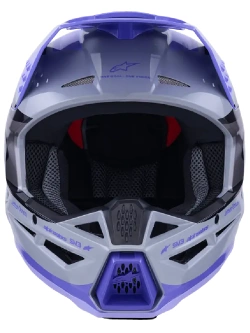 Kask enduro dziecięcy Alpinestars SM3 Jettson czarno-szaro-fioletowy połysk