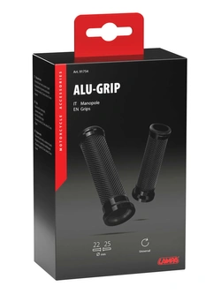 Manetki motocyklowe uniwersalne Lampa Alu-Grip czarne