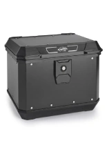 Kufer centralny Kappa Monolock KMX500B K'Metrobox aluminiowy z systemem Crablock, czarny [płyta montażowa w zestawie; pojemność: 50l]
