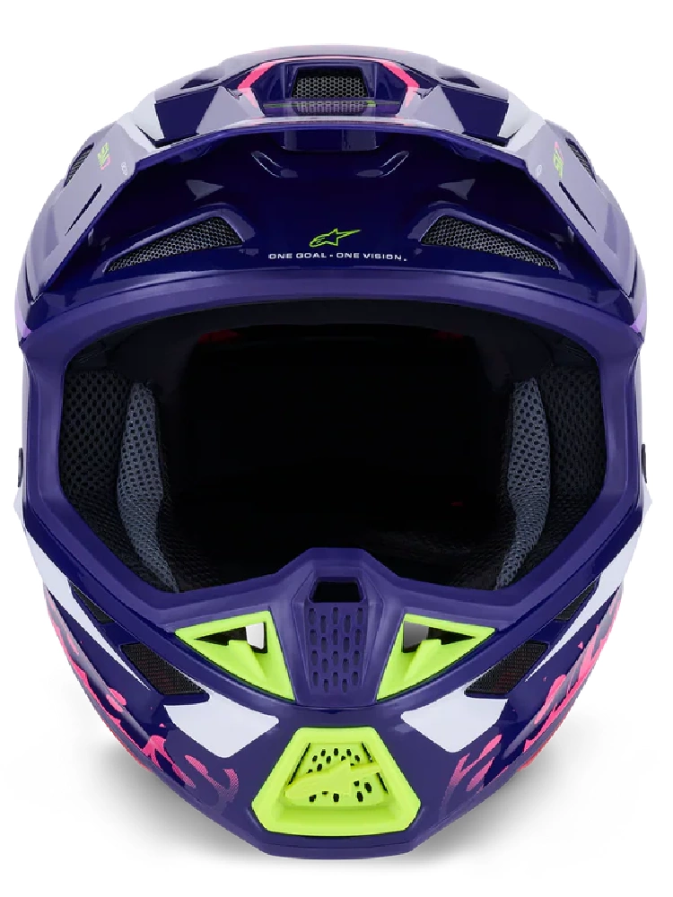 Kask enduro Alpinestars SM7 Deed fioletowo-różowy-fluo połysk