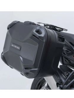 Zestaw: kufry boczne DUSC L + kufer centralny DUSC L + stelaże PRO + stelaż Adventure-Rack SW-Motech Ducati Multistrada V2/ S (12,13,14) (24-) [poj.: 3 x 41l]