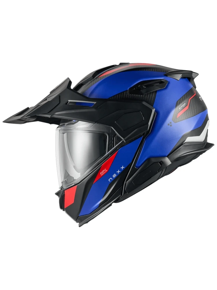 Kask adventure Nexx X.Lifecountry Terra szaro-czarno-czerwony matowy