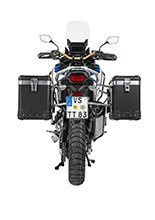Zestaw: kufry boczne z anodowanego aluminium czarne Zega Pro + stelaże srebrne Touratech Honda CRF1100L Africa Twin (22-)/ Adventure Sports (38+45L)
