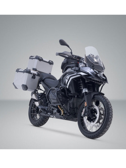 Zestaw: kufry boczne + kufer centralny TRAX ADV + stelaże SW-Motech BMW R 1300 GS (23-) srebrne