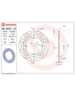 Tarcza Hamulcowa Brembo Serie Oro Fixed Prime Line Honda CB 500/ 650/ CBF 500/ CBR 500/ 650 (wybrane modele) [śr. 240 mm]