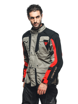 Kurtka motocyklowa tekstylna Dainese Alligator Air Tex szaro-czarno-czerwona