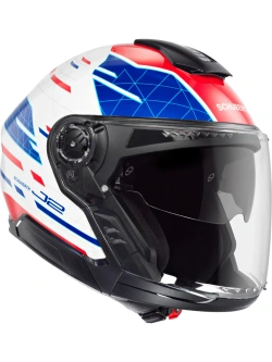 Kask otwarty Schuberth J2 Nova niebiesko-biało-czerwony