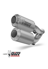 Tłumiki motocyklowe Slip-On Line (MK3) MIVV do Ducati Hypermotard 939 (16-18) srebrne