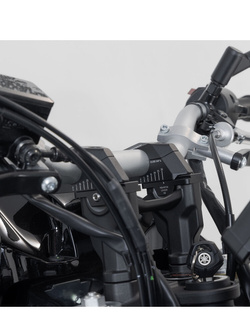 Zestaw podwyższający kierownicę o średnicy 28 SW-MOTECH czarny