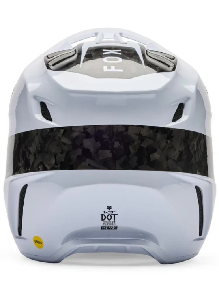 Kask enduro Fox V3 RS Fracture biało-czarny