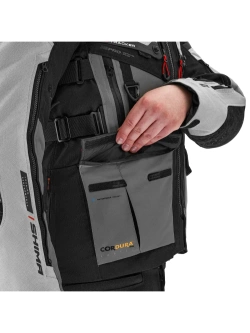 Kurtka motocyklowa tekstylna Shima Tracker jasnoszara