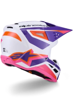 Kask enduro Alpinestars SM3 Heat fioletowo-biało-różowy