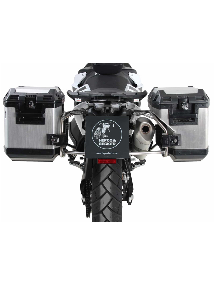 Zestaw: kufry boczne + stelaże Hepco&Becker Xplorer Cutout KTM 790 Adventure/R (19-21) srebrne
