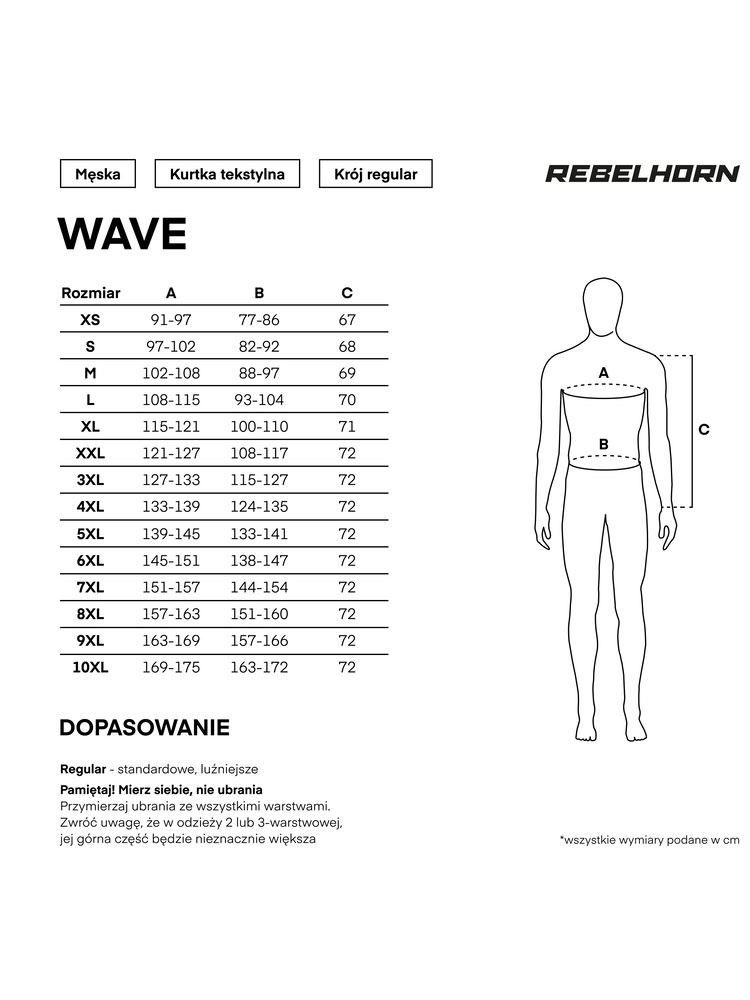 Kurtka motocyklowa tekstylna Rebelhorn Wave szara