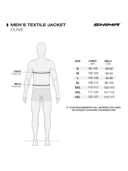 Kurtka motocyklowa tekstylna Shima Dune czarno-niebieska