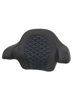 Oparcie pasażera do siedzenia Saddlemen Roadsofa Tri-Gripper Harley Davidson (wybrane modele) (14-25) czarno-niebieskie [do kufra centralnego King Tour-Pak]