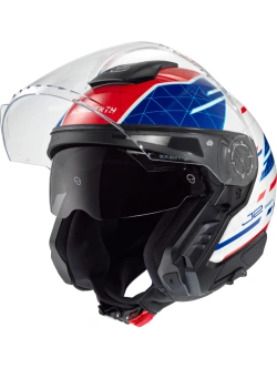 Kask otwarty Schuberth J2 Nova niebiesko-biało-czerwony