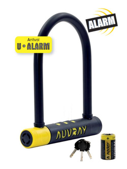 Zapięcie U-Lock z alarmem AUVRAY [128 x 245 mm, średnica bolca 14mm]