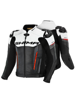 Kurtka motocyklowa Shima Bandit czarno-biało-czerwona