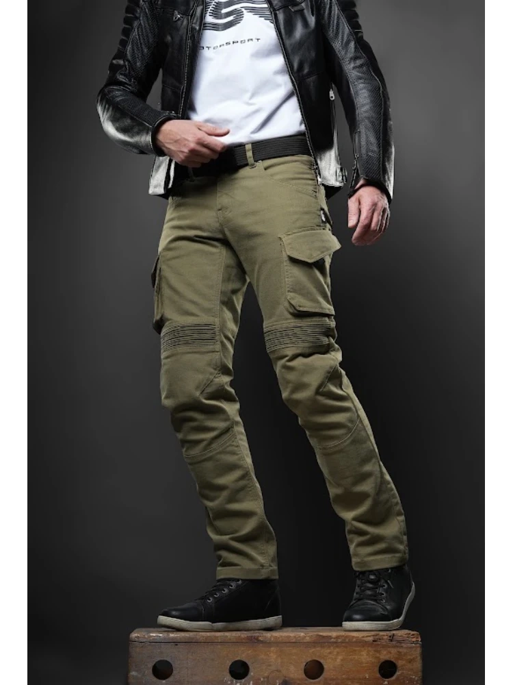 Jeansy motocyklowe 4SR Tourismo zielone