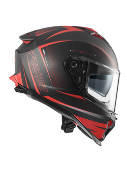 Kask integralny Premier Typhoon FR 92 BM czerwono-czarny matowy